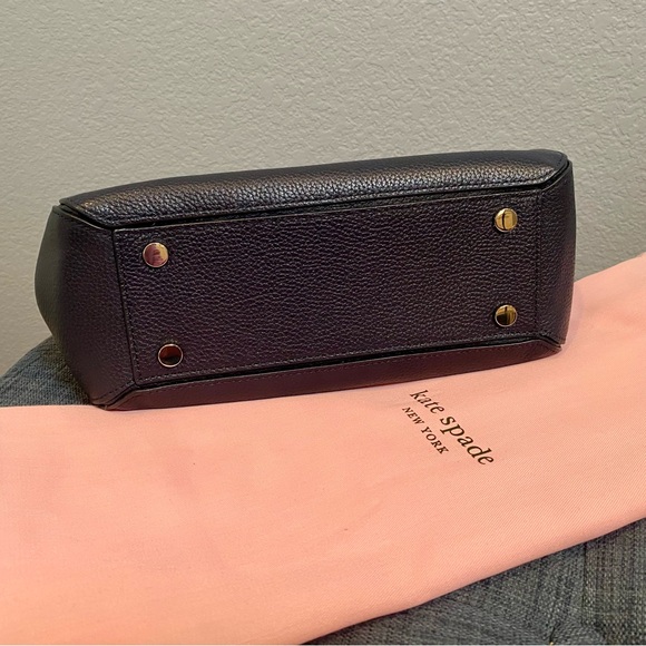 Kate Spade - Hailey Medium Pebbled Leather Shoulder Bag - Navy - Picture 10 of 10